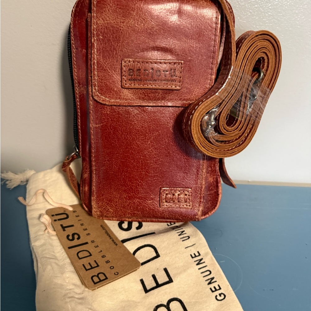 BED|STU Alelike Cherry Lacquer Lux Leather crossbody - Picture 3 of 4